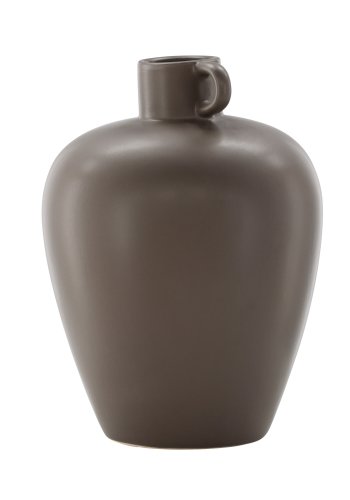 VENTURE DESIGN Cent vase, m. 1 hank - brun stentj (24x24x33)