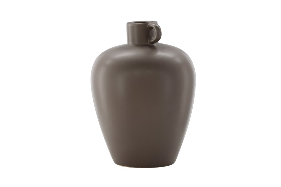 VENTURE DESIGN Cent vase, m. 1 hank - brun stentj (24x24x33)