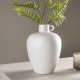 VENTURE DESIGN Cent vase, rund - offwhite stentj (24x24x33)