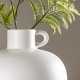 VENTURE DESIGN Cent vase, rund - offwhite stentj (24x24x33)