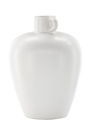 VENTURE DESIGN Cent vase, rund - offwhite stentj (24x24x33)