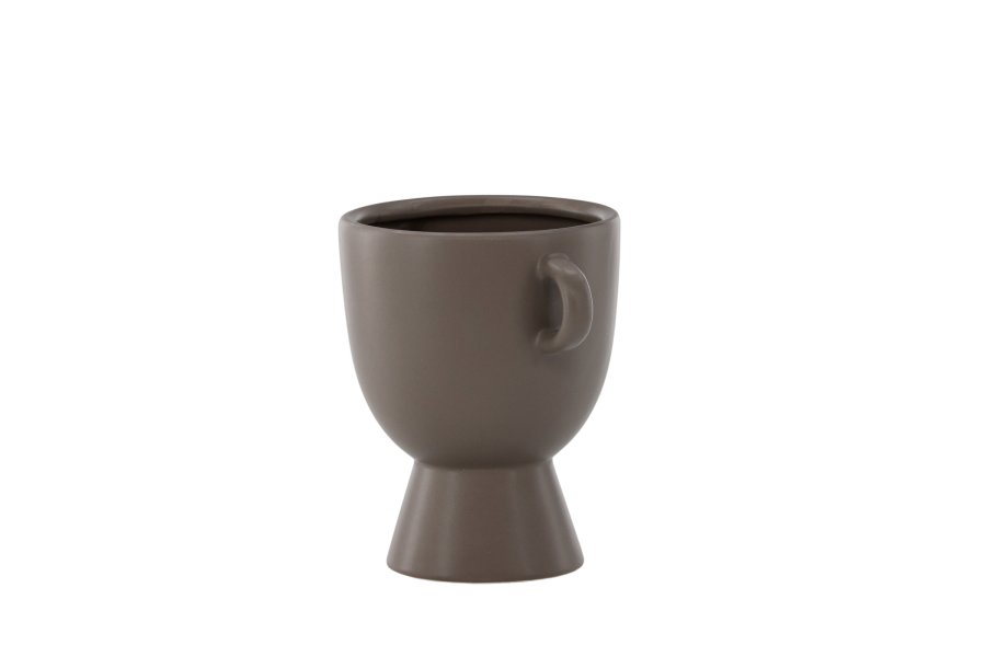 VENTURE DESIGN Cent potte, m. 2 hanke - brun stentj (20x14x18)