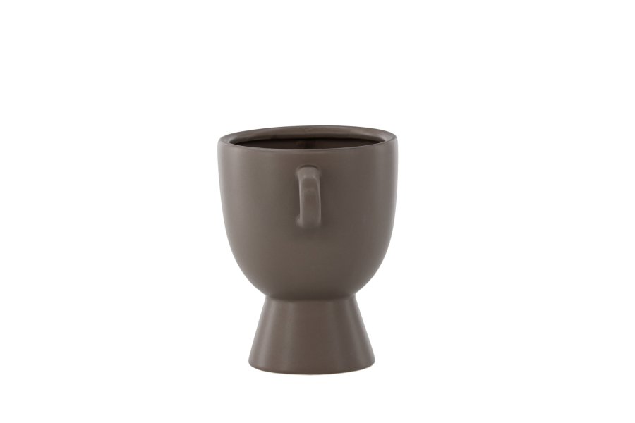 VENTURE DESIGN Cent potte, m. 2 hanke - brun stentj (20x14x18)