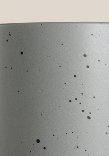 VENTURE DESIGN Sane potte, rund - mrkegr/sorte prikker stentj (11x11x10)