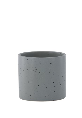 VENTURE DESIGN Sane potte, rund - mrkegr/sorte prikker stentj (11x11x10)