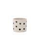 VENTURE DESIGN Sane potte, rund - hvid/sorte prikker stentj (11x11x10)