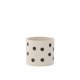 VENTURE DESIGN Sane potte, rund - hvid/sorte prikker stentj (11x11x10)