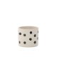VENTURE DESIGN Sane potte, rund - hvid/sorte prikker stentj (11x11x10)