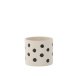 VENTURE DESIGN Sane potte, rund - hvid/sorte prikker stentj (11x11x10)
