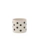 VENTURE DESIGN Sane potte, rund - hvid/sorte prikker stentj (11x11x10)
