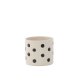 VENTURE DESIGN Sane potte, rund - hvid/sorte prikker stentj (11x11x10)