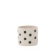 VENTURE DESIGN Sane potte, rund - hvid/sorte prikker stentj (11x11x10)