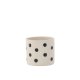 VENTURE DESIGN Sane potte, rund - hvid/sorte prikker stentj (11x11x10)