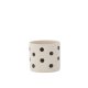 VENTURE DESIGN Sane potte, rund - hvid/sorte prikker stentj (11x11x10)