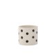 VENTURE DESIGN Sane potte, rund - hvid/sorte prikker stentj (11x11x10)