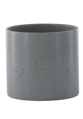 VENTURE DESIGN Sane potte, rund - mrkegr/sorte prikker stentj (18x18x17)