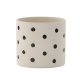 VENTURE DESIGN Sane potte, rund - hvid/sorte prikker stentj (18x18x17)