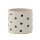 VENTURE DESIGN Sane potte, rund - hvid/sorte prikker stentj (18x18x17)
