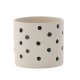 VENTURE DESIGN Sane potte, rund - hvid/sorte prikker stentj (18x18x17)