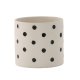 VENTURE DESIGN Sane potte, rund - hvid/sorte prikker stentj (18x18x17)