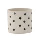 VENTURE DESIGN Sane potte, rund - hvid/sorte prikker stentj (18x18x17)