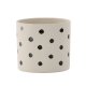 VENTURE DESIGN Sane potte, rund - hvid/sorte prikker stentj (18x18x17)