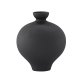VENTURE DESIGN Rellis vase, rund - sort keramik (D6xH24xB20)