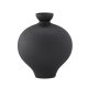 VENTURE DESIGN Rellis vase, rund - sort keramik (D6xH24xB20)