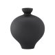 VENTURE DESIGN Rellis vase, rund - sort keramik (D6xH24xB20)