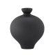 VENTURE DESIGN Rellis vase, rund - sort keramik (D6xH24xB20)