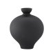 VENTURE DESIGN Rellis vase, rund - sort keramik (D6xH24xB20)