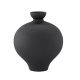 VENTURE DESIGN Rellis vase, rund - sort keramik (D6xH24xB20)