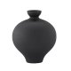 VENTURE DESIGN Rellis vase, rund - sort keramik (D6xH24xB20)