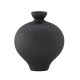 VENTURE DESIGN Rellis vase, rund - sort keramik (D6xH24xB20)
