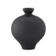 VENTURE DESIGN Rellis vase, rund - sort keramik (D6xH24xB20)