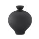 VENTURE DESIGN Rellis vase, rund - sort keramik (D6xH24xB20)
