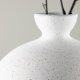 VENTURE DESIGN Rellis vase, rund - hvid/sorte prikker keramik (D6xH24xB20)