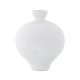 VENTURE DESIGN Rellis vase, rund - hvid/sorte prikker keramik (D6xH24xB20)