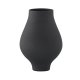 VENTURE DESIGN Rellis vase, rund - sort keramik (D10xH24xB14)