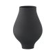 VENTURE DESIGN Rellis vase, rund - sort keramik (D10xH24xB14)
