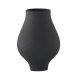 VENTURE DESIGN Rellis vase, rund - sort keramik (D10xH24xB14)
