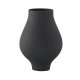 VENTURE DESIGN Rellis vase, rund - sort keramik (D10xH24xB14)