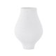VENTURE DESIGN Rellis vase, rund - hvid/sorte prikker keramik (D10xH24xB14)