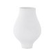 VENTURE DESIGN Rellis vase, rund - hvid/sorte prikker keramik (D10xH24xB14)