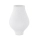 VENTURE DESIGN Rellis vase, rund - hvid/sorte prikker keramik (D10xH24xB14)