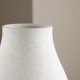 VENTURE DESIGN Rellis vase, rund - hvid/sorte prikker keramik (D10xH24xB14)