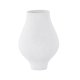 VENTURE DESIGN Rellis vase, rund - hvid/sorte prikker keramik (D10xH24xB14)