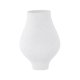 VENTURE DESIGN Rellis vase, rund - hvid/sorte prikker keramik (D10xH24xB14)