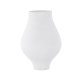 VENTURE DESIGN Rellis vase, rund - hvid/sorte prikker keramik (D10xH24xB14)