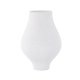 VENTURE DESIGN Rellis vase, rund - hvid/sorte prikker keramik (D10xH24xB14)